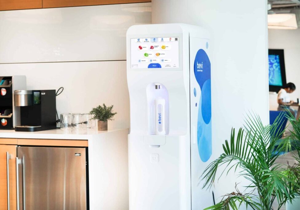The Bevi Standup 2.0 machine in an office kitchen