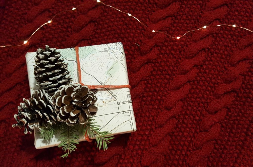 map wrapped box