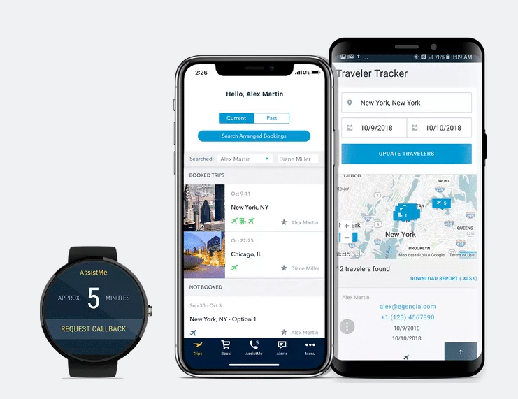 Egencia mobile app for travel